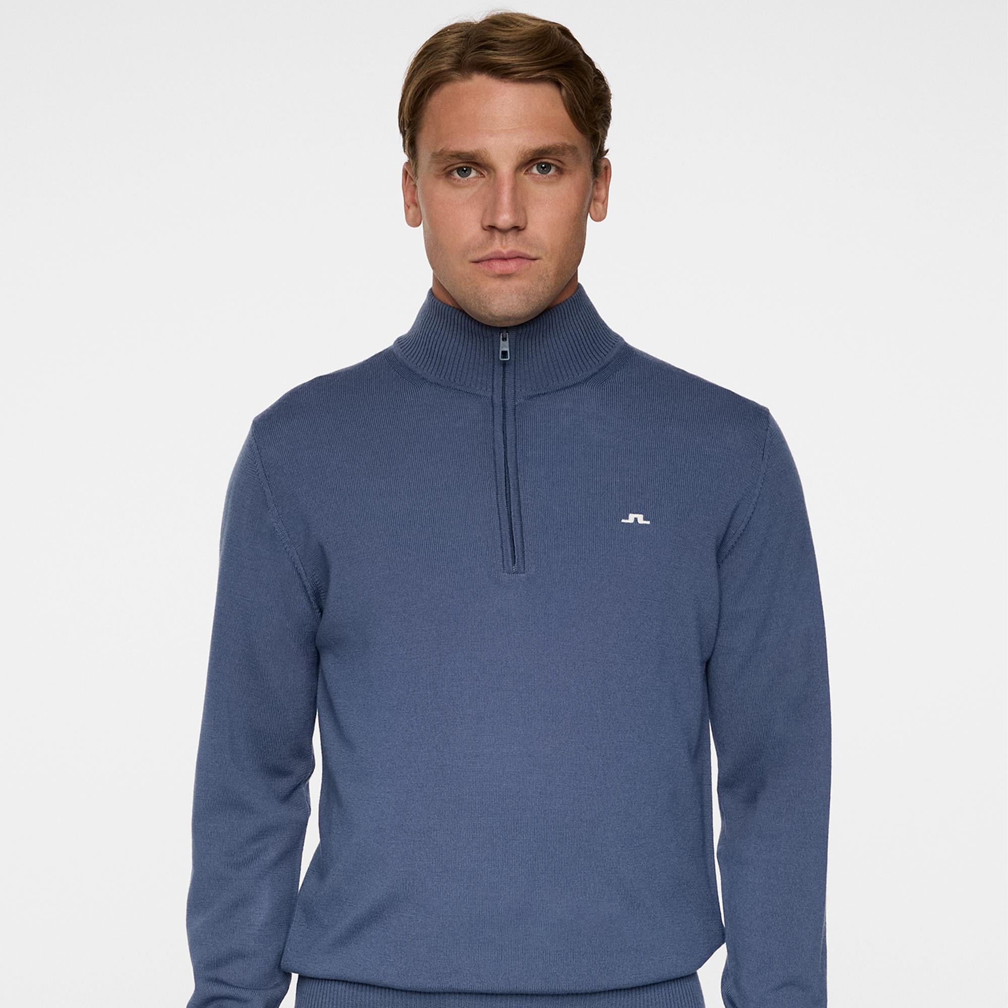 J Lindeberg Kian Tour Merino Sweater Vintage Indigo